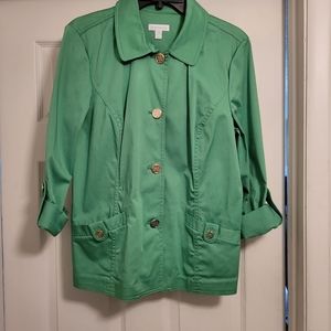 Charter Club women green jacket, size large
